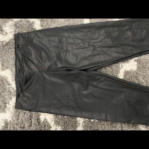 Black leather leggings